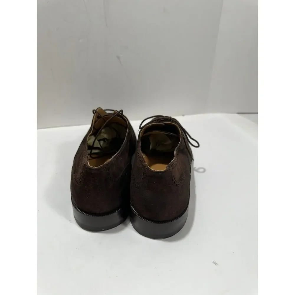 Mezlan Ravenna Brown Suede Oxford Dress Shoes US‎ 10 M Made In Spain Luxurious